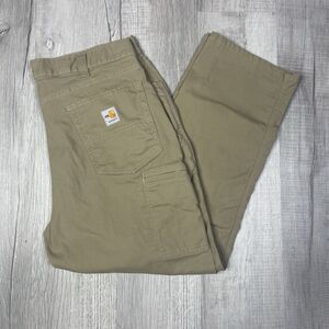 NEW Carhartt FR Pants Mens 36x30 Khaki Relaxed Fit Flame Resistant BN2517-FRM X